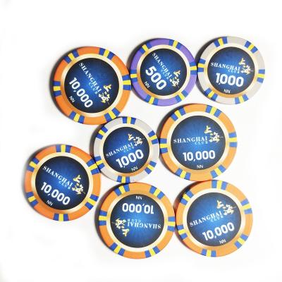 China Custom ABS 46MM Ceramic Poker Chip PS Or Your Design With UV Mark for sale