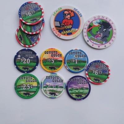 China PS Or ABS Custom Ceramic Poker Chip With Rolling Edge For Tournament Play for sale