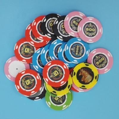 China Clay Personalized 14G Gram Clay Casino Chips With Your Labels Design Insert for sale