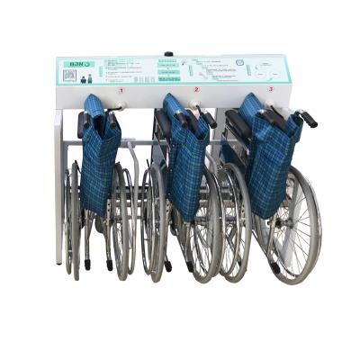 China Hospital convenient medical wheelchair, commercial lock sharing code scanning wheelchair, hand pushing the elderly, hospital XM-102 for sale