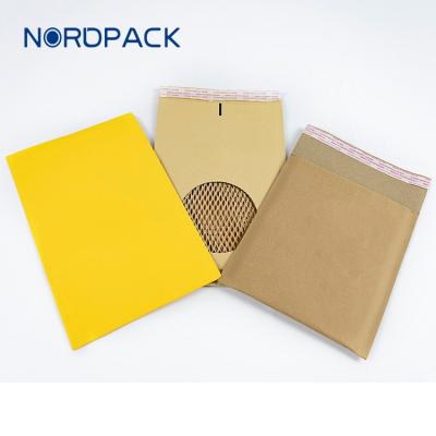 China professional 100%Recyclable China eco thick extended mailing envelope kraft paper honeycomb padded mailer for sale