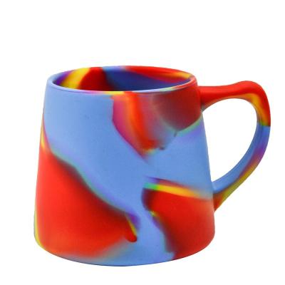 China 16.6oz Viable 500ml Silicone Cup Mug With Handle for sale