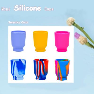 China 200ml Mini Silicone Unbreakable Reusable Durable Wine Viable Pint Glass Cup for sale