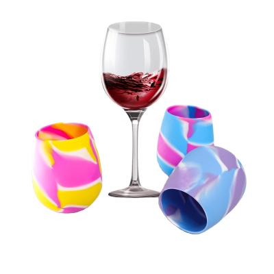 China Sustainable 400ml Silicone Wine Glass Cup for sale