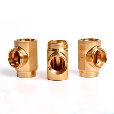 China OEM Aluminum Fabrication Processing Custom Machining Copper Gold Plating Service CNC Parts for sale