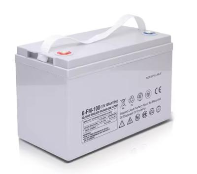 China Diefcyclusklep gereguleerd oplaadbaar 65ah 75ah 85ah 100ah 150ah 200ah 12 volt 12v gel zonne-aangedreven loodzuurbatterij Te koop