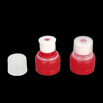 China Thefproof Orange Pull-Pull Cap 28/410 PP+PE Material Bottle Lid For Sport Water Bottle for sale