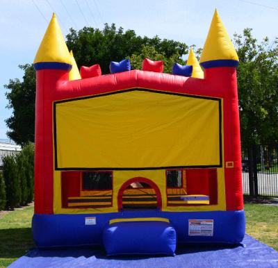 China PVC Moonwalk Moon Kid Rainbow 13' X 13' Bounce House Commercial Inflatable Bouncy Castle Inflatable Bouncer For Party for sale