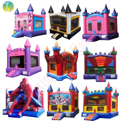 China 0.55mm Plato PVC Tarpaulin Commercial Inflatable Bouncer Moon Bounce House Inflatable Water Slide Combo For Sale Custom Bag Party Set Castle Birthday OEM for sale