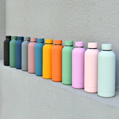 China 2021 Viable Small Sus Frosted 304 Stainless Steel Sports Waterbottle Matte Sublimation Blanks Drink Bottle for sale