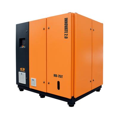 China Lubricated German Engineering 75kW 100HP Industrial Two Stage Screw Air Compressor for sale