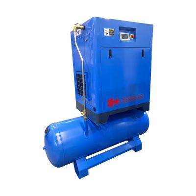 China LG-20AT lubricated 15kw 20hp all in one screw air compressor with tank for sale