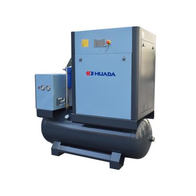 China Lubricated screw compressor with tank screw air compressor with dryer air compressor with 300L/500L/2*270L tank for sale