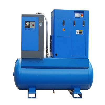 China High Efficiency High Efficient 10HP 7.5KW IP54 Electric All In One Belt Screw Air Compressor for sale