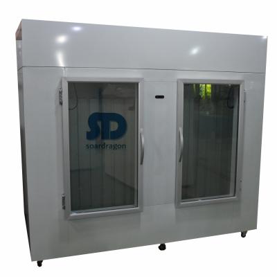 China Single-temperature Soardragon Indoor Glass Door Bagged Ice Display Freezer Fan Forced Ice Merchandiser For Supermarket Use for sale