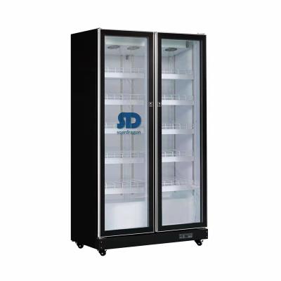 China Single-temperature Upright Soardragon 800L Black Beer Fridge With +2~+8 Degree For Supermarket Use for sale