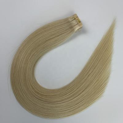 China Factory Price Remy Quality Double Drawn Human Color Silky Straight Double Wave Drawn Blonde Tape In Hair Extensions for sale