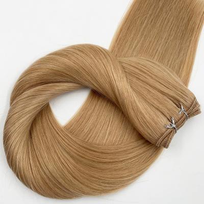 China Machine Hair Extensions Hair Weft 100% Hair Extensions Shiny Cuticle Aligned Russian Double Weft Double Weft for sale