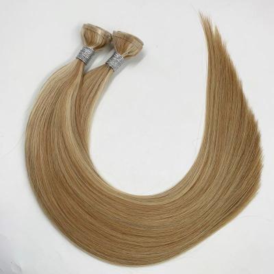 China Hot Selling Indian Remy Hair Flat Weft Hair Straight Wave Silky Straight Human Hair Extensions Flat Weft Extension for sale