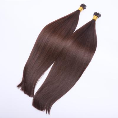 China Wholesale I-Tip Shiny Double Drawn Hair Italian Prebonded Hair Italian Keratin I Tip Hair Extensions for sale