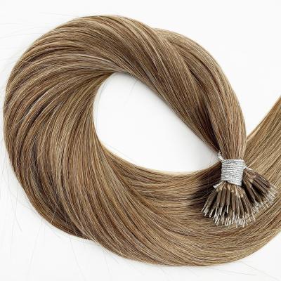 China Hot Selling Shiny Natural Micro Rings Link Hair Extensions Micro Loop Hair Extensions for sale