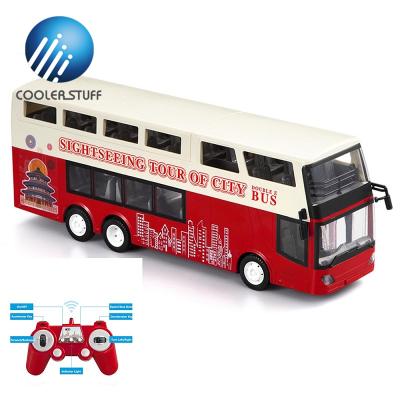 China Coolerstuff E640-003 RC Model Toys Bus Radio Control Remote Control Vehicle Toy Open Top Double-Decker Tour Mini RC Bus City Bus for sale