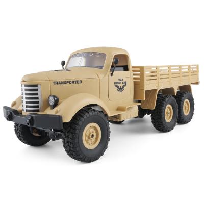 China Military Offroad Truck 6 Wheel Drive JJRC Q60 1:16 6WD Military Trucks Ramp Differential Remote Control Box Charging RC Army Car Offroad Toys For Kids for sale