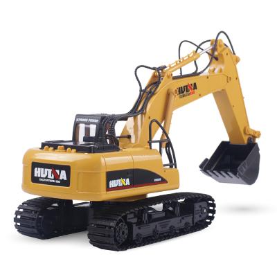 China RC model 2021 popular toys simulation huina 1550 550 for kids hydraulic toy 1/14 rc excavator rc excavator arm construction truck digger for sale