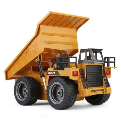 China Original HUINA RC Model TOYS 1540 2.4G 6CH Alloy Version Dump Truck Construction Engineering Vehicle Toy Gift for sale