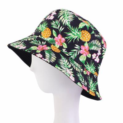 China Multifunctional idyllic double-sided fisherman hat printing sun hat outdoor men and women can use wide brim tourist hat for sale