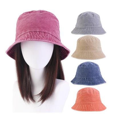 China Sun protection outdoor cotton sunshade hat men's and women's casual fisherman's hat solid color fashion travel Korean washed hat for sale