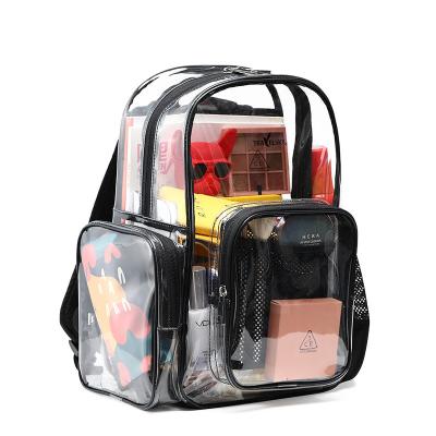 China Korean Student Jelly Waterproof Travel PVC Backpack Transparent Women's Beach Bag Version Handbag Waterproof Backpack for sale