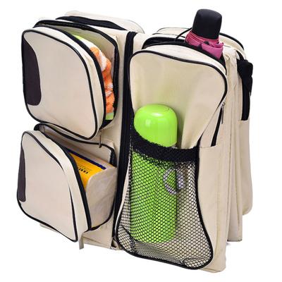 China 300D Polyester Light Weight One Shoulder Multifunctional Waterproof Mummy Bag Foldable Diaper Bag Baby Hutch Mummy Bag for sale