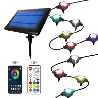 China Outdoor Solar RGB String Light Wedding Decoration Christmas Lights String Led Lights for sale