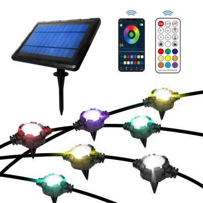 China Outdoor Garden LED String Lights Wire Camping Lights with Solar Charging System for Camping for sale