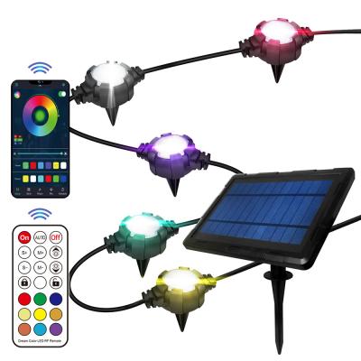 China Solar Garden Lighting System Led Outdoor Waterproof RGB Garden Light for sale