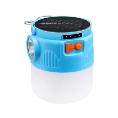 China Solar Powered Solar Workstation Camping Light All In One Outdoor Waterproof Solar LED Light Bulb for sale