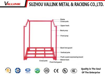 China Professional 4 Layers Warehouse Storage Racks 1500*1050*1200 Internal Size for sale