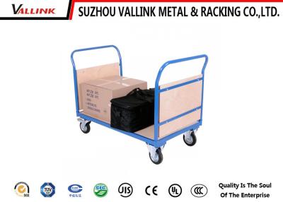 China EXW Foldable Twin Handle Heavy Duty Plywood Tubular Steel Platform Carts for sale