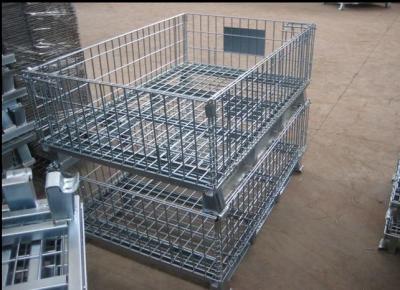 China Collapsible Wire Containers Industrial Wire Baskets Bar Fork Tubes Dividers for sale