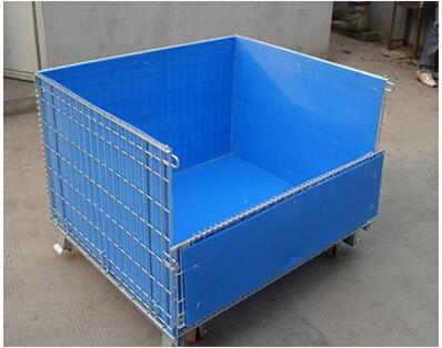 China Steel Q235 Folding Pallet Euro Cage Pallet Wire Mesh Container Stack Used In Storage Logstic for sale