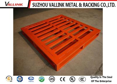 China Fireproof 4 Way Entry Metal Steel Pallets For Supermarket Storage for sale