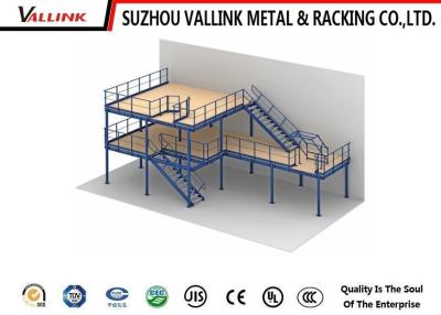 China Three Layer Overhead Mezzanine Racking System With Light - Steel Floor Panel for sale