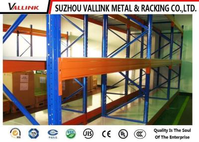 China Upright Frame Warehouse Shelving Units Blue And Orange Color Width 1000MM for sale