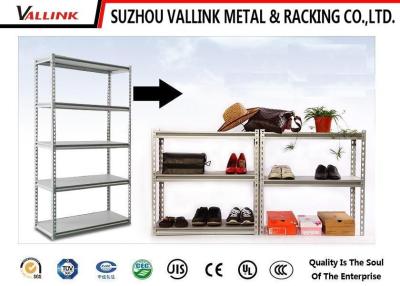 China Modular Boltless Steel Rivet Rack Shelving For Home With Keyhole Slots for sale