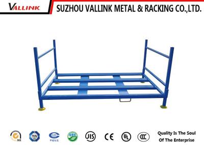 China Durable Folding Car Tyre Storage Rack For Garage / Blue Tire Pallet Rack for sale