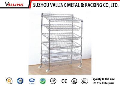 China Restaurant Kitchen Steel Wire Shelving For Vegetable 1220*530*1200mm for sale