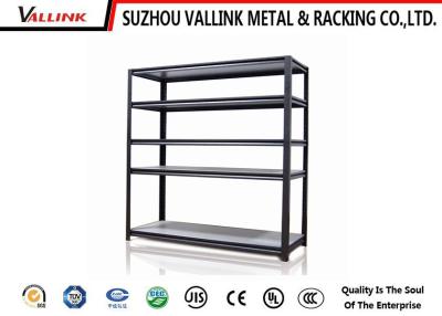 China Black Heavy Duty Steel 5 Tier Wire Garage Shelving / Metal Shelf Unit for sale