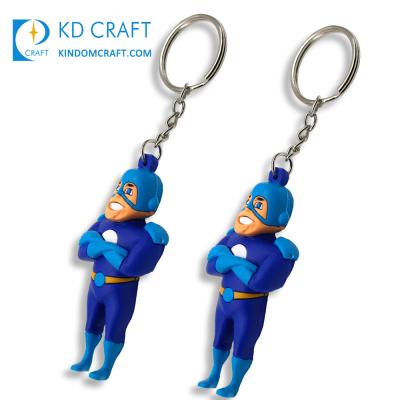 China Promotion Gift High Quality No Min Custom Custom Soft Silicone Rubber Keychain 3d Cartoon PVC Key Chain For Promotion for sale