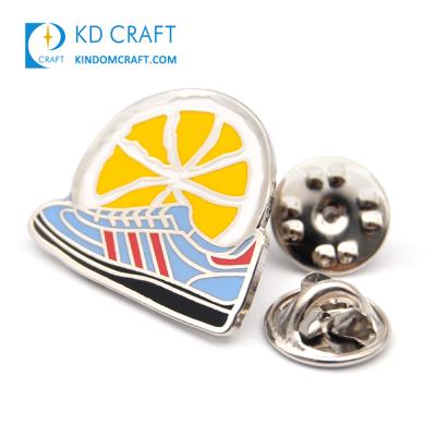 China Free Sample China Custom Shaped Sports Brand Shoe Label Lapel Pin Badge Metal Mini Hard Enamel Sneaker Pin for sale